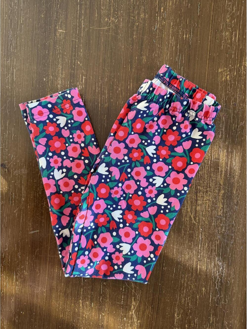 Hanna Andersson Girls Floral Print Leggings Size 120 cm US 6-7